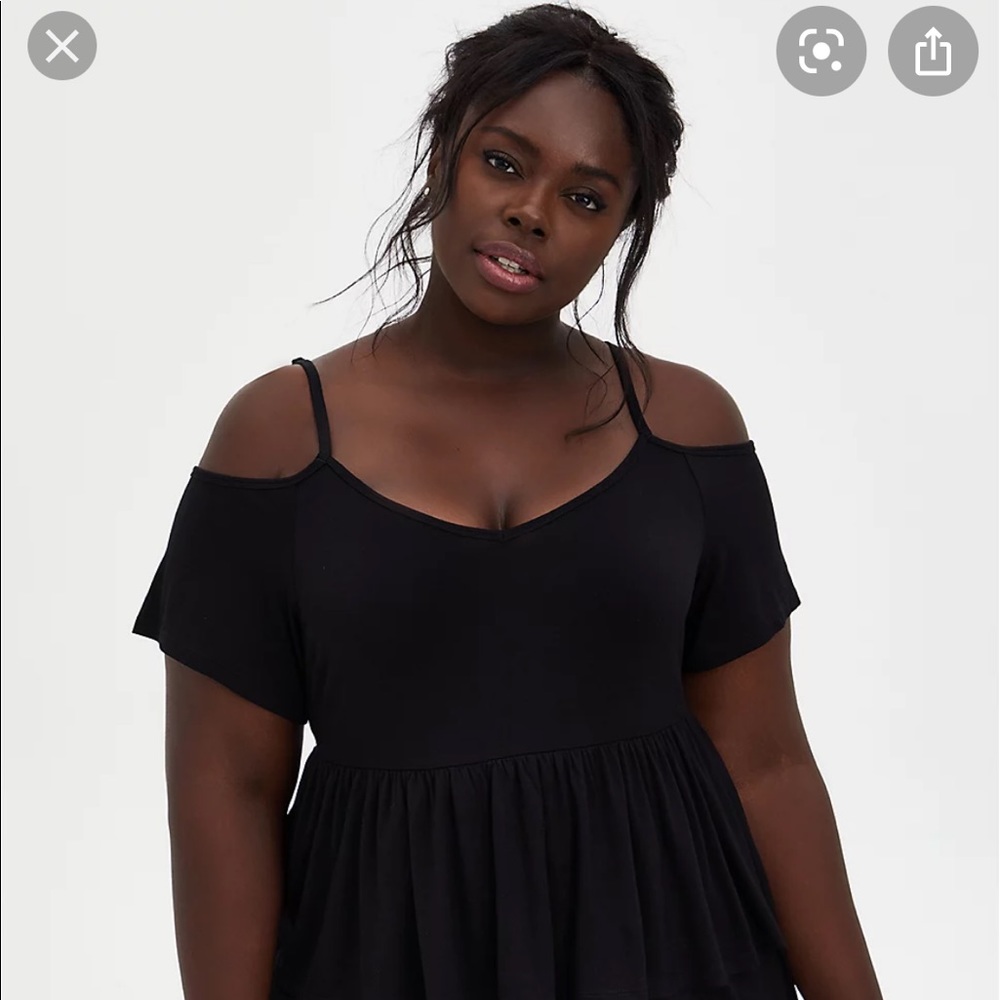 Cold Shoulder Baby Doll Top